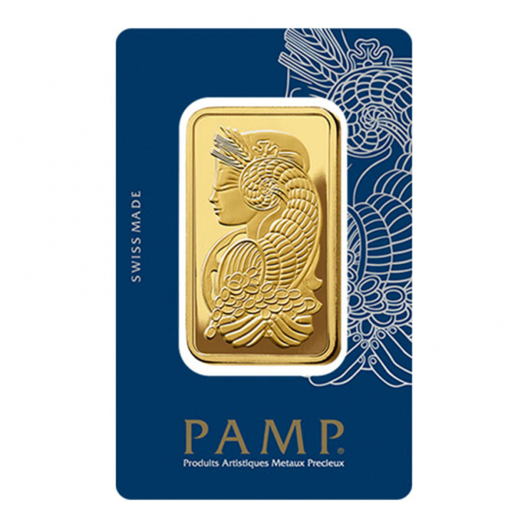 50 Gram Gold Bar - PAMP Suisse Lady Fortuna - Purity .9999