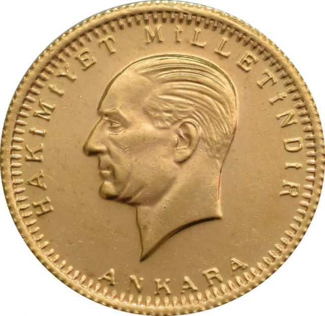 turkey 100 gold coin