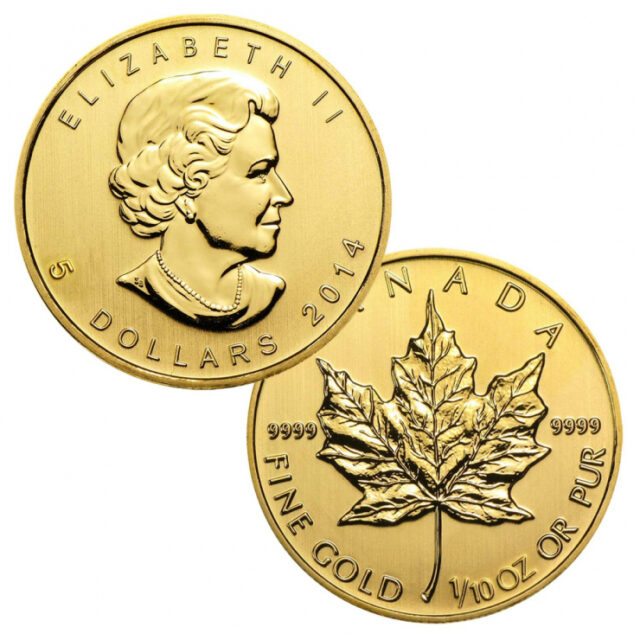 1/10 Canadian Gold coin Maple 2021