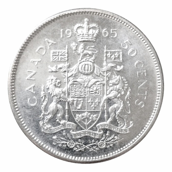 1960-65 50 Cents Canadian Silver Coin