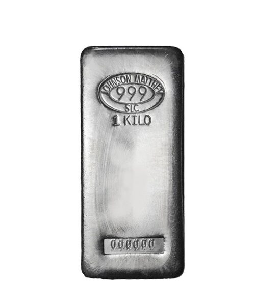 1 kilo Johnson Matthey Silver Bar 999.