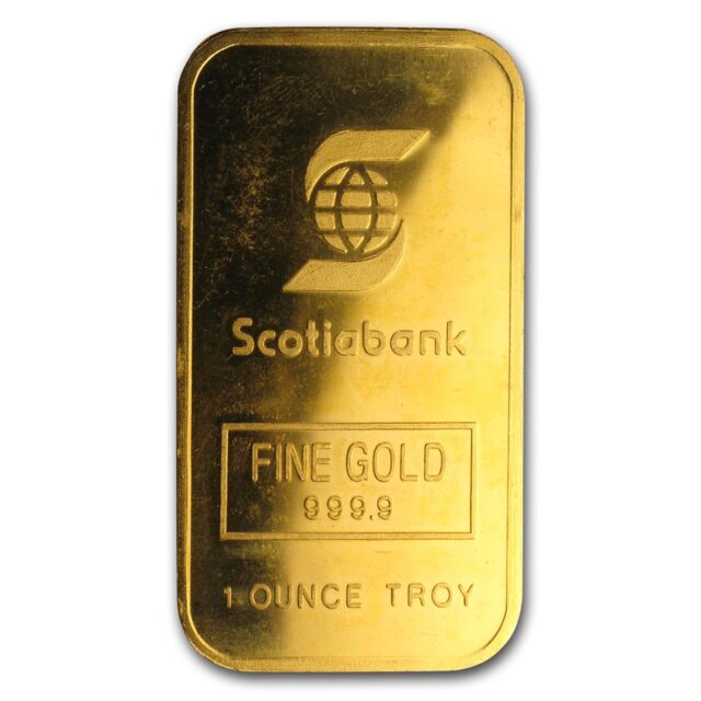 1 oz Troy Gold bar Scotiabank JM