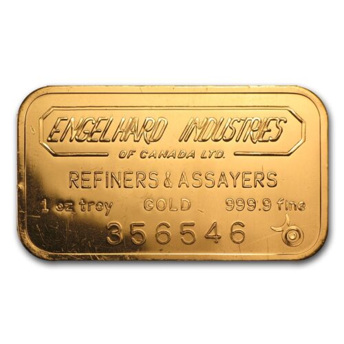 1 oz. Engelhard Industries Vintage Gold Bar